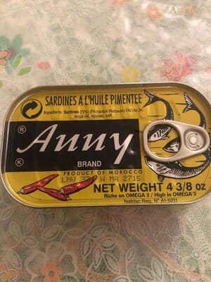Anny Sardines A L'olie Pimentee 125 G