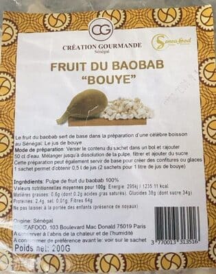 Vruchten du Baoba 200 G