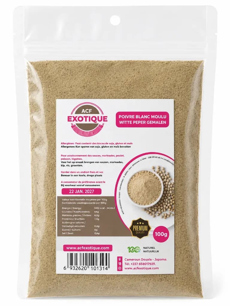Acf Peper Wit Gemalen 100 G