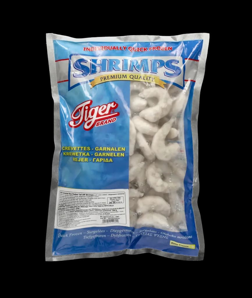 Tiger Brand Vannamei Shrimps Pnd 21/25 Iqf 1 KG