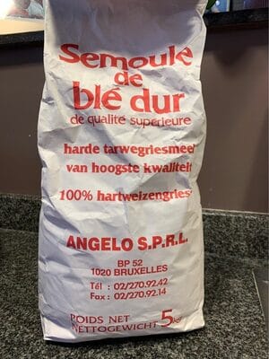 Angelo Semoule Moyenne de Ble Dur 5 KG