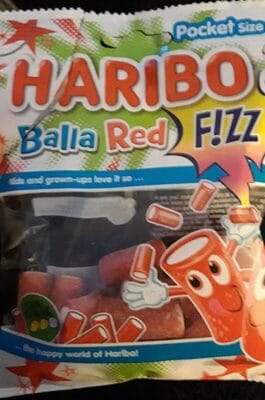 Hariboballa Rood Fizz Sachet 70 G