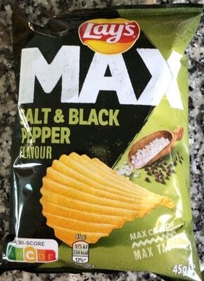 LAYS Max Sel & Noir Poivre 45 G