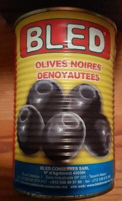 Olives Noires Denoyautees Bled 400 G