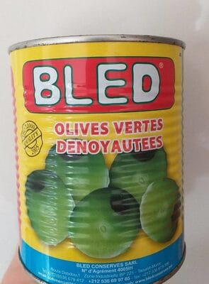 Olives Vertes Denoyautees Bled 830 G