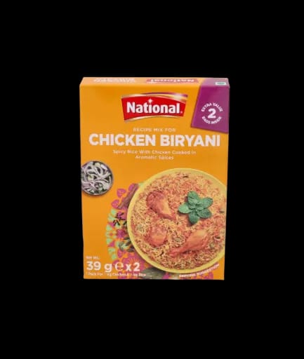 National Foods Kip Biryani Recipe Mix 2.74 Oz (78g) | South Asian Mixed Spice Powder | Vlees Layered Pilaf | Traditional Food | Value PACK
