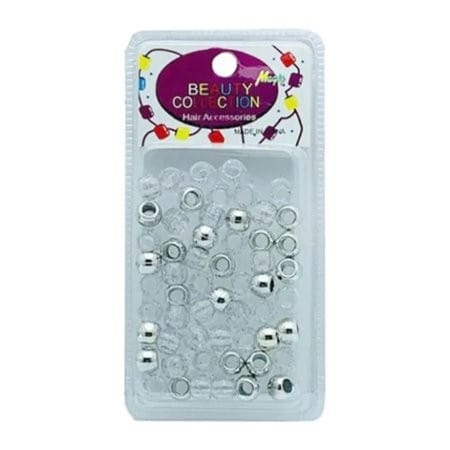 Beauty Collection Silver Large Speckled Beads (met2sil)